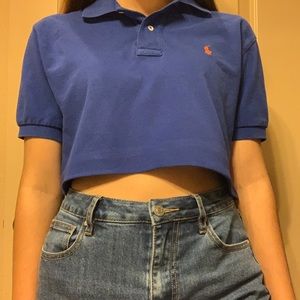 ralph lauren polo crop top